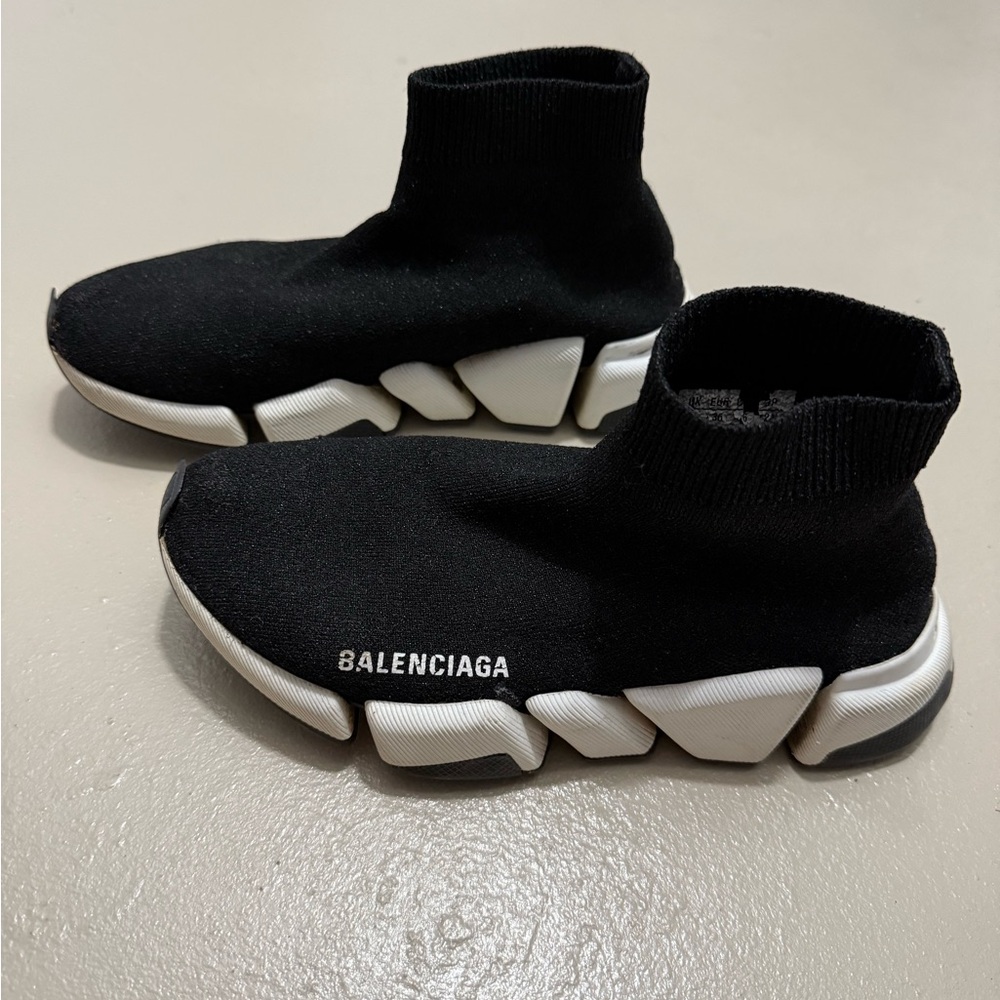 Balenciaga Speed Trainer Sneakers – Black/White